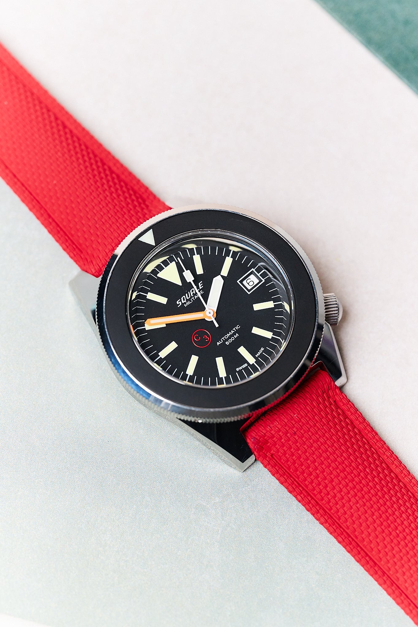 AquaFlex Rubber Classic Strap - Red - The Strap Tailor