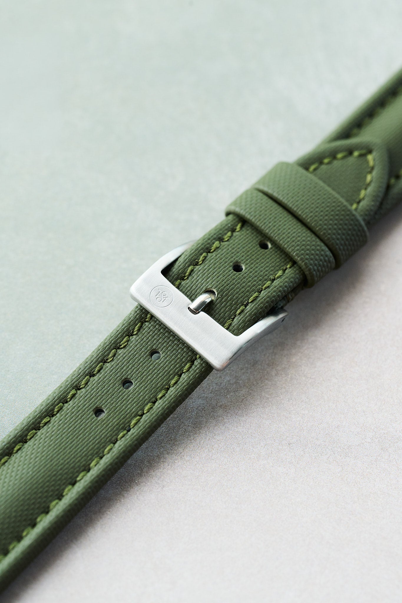 Sailcloth Watch Strap - Army Green - The Strap Tailor