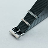 Premium Ribbed Fabric Watch Strap - Graphite Grey