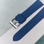AquaFlex Rubber Classic Strap - Navy Blue - The Strap Tailor