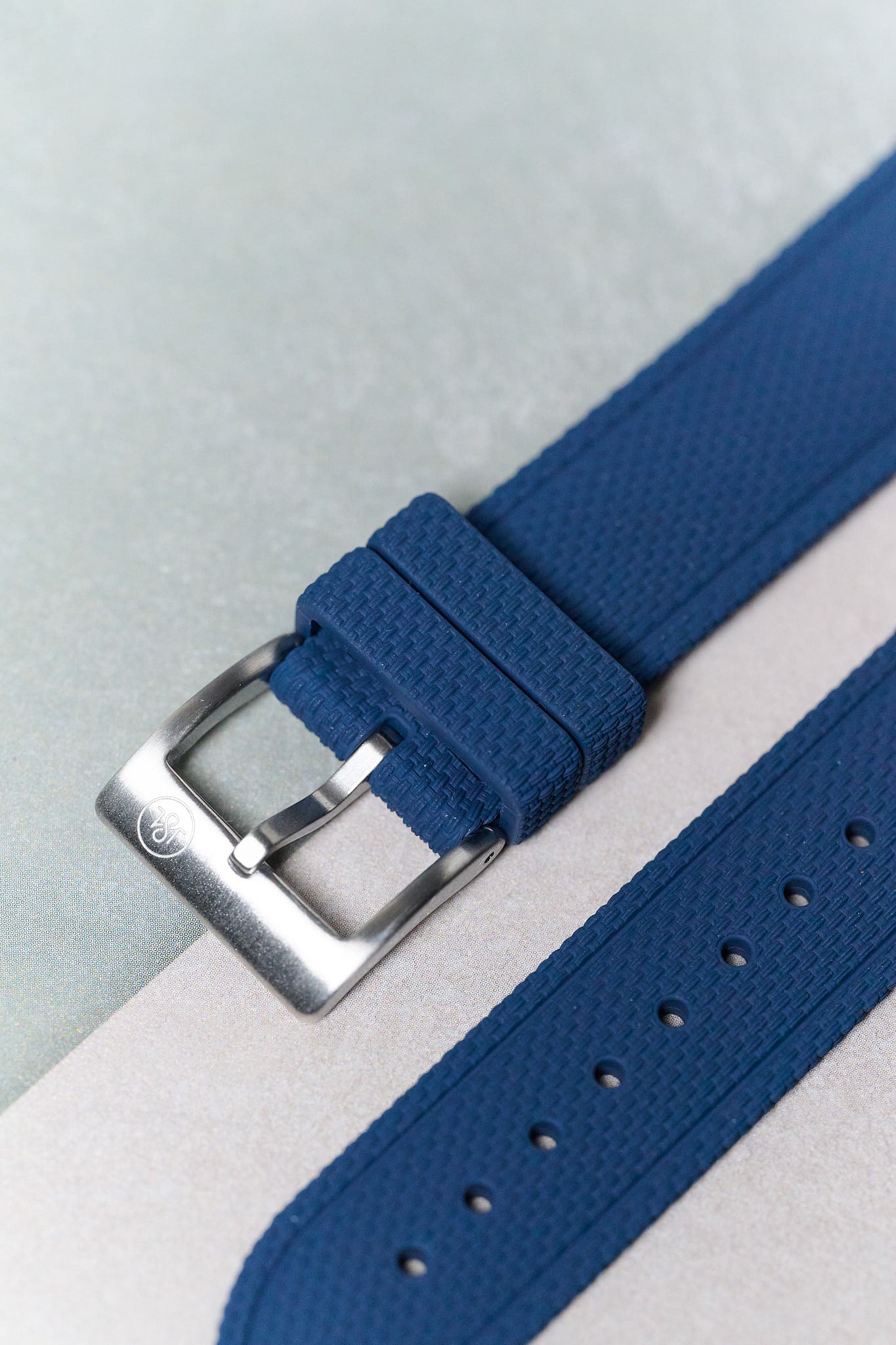 AquaFlex Rubber Classic Strap - Navy Blue - The Strap Tailor