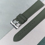 AquaFlex Rubber Classic Strap - Green - The Strap Tailor