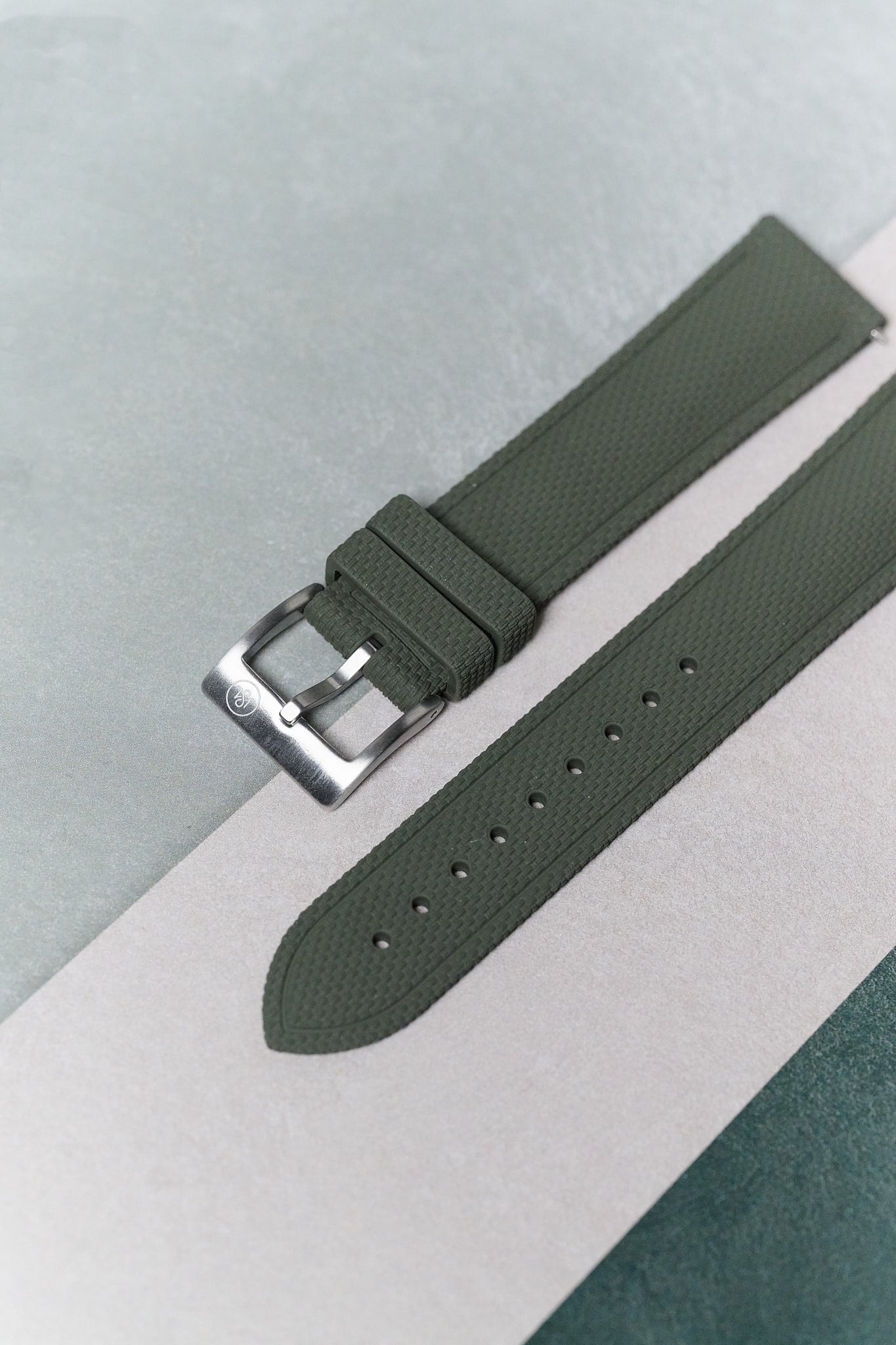 AquaFlex Rubber Classic Strap - Green - The Strap Tailor