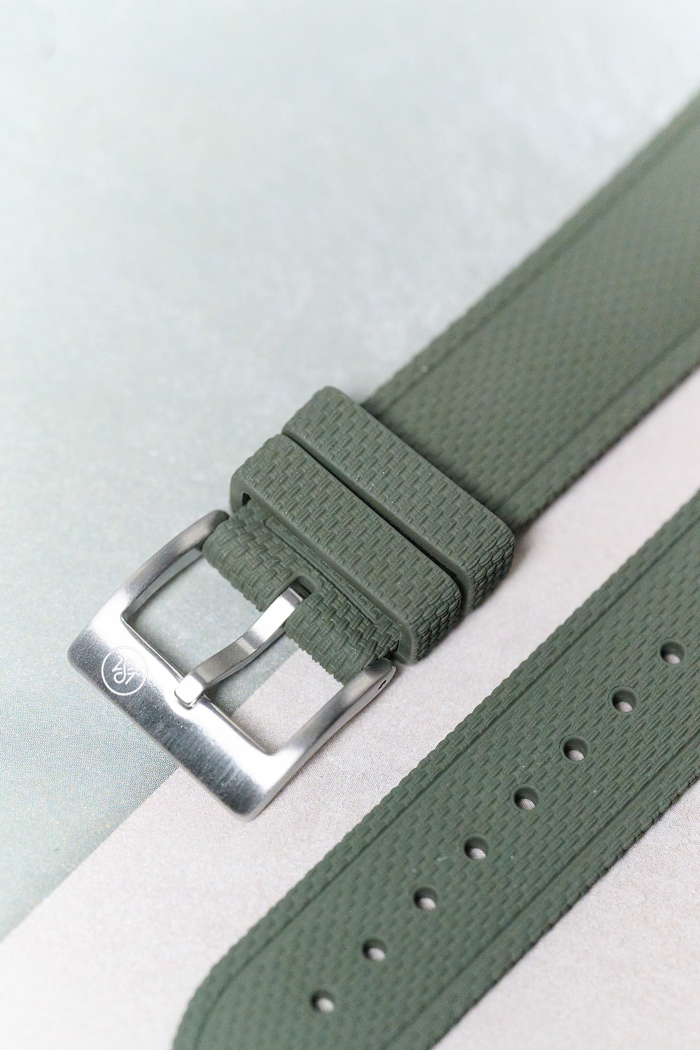 AquaFlex Rubber Classic Strap - Green - The Strap Tailor