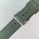 AquaFlex Rubber Classic Strap - Green - The Strap Tailor