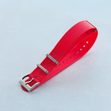 Premium Ribbed Fabric Watch Strap - Rage Red