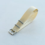 Premium Ribbed Fabric Watch Strap - Cream - The Strap Tailor