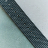 Premium Ribbed Fabric Watch Strap - Graphite Grey