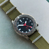 Premium Ribbed Fabric Watch Strap - Army Green