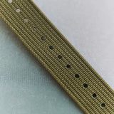 Premium Ribbed Fabric Watch Strap - Army Green