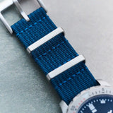 Premium Ribbed Fabric Watch Strap - Ocean Blue