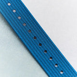 Premium Ribbed Fabric Watch Strap - Ocean Blue