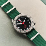 Premium Ribbed Fabric Watch Strap - British Racing Green