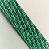 Premium Ribbed Fabric Watch Strap - British Racing Green