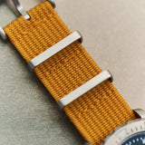 Premium Ribbed Fabric Watch Strap - Mustard Yellow