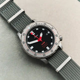 Premium Ribbed Fabric Watch Strap - Smoke Grey