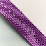 Premium Ribbed Fabric Watch Strap - Purple