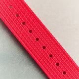 Premium Ribbed Fabric Watch Strap - Rage Red