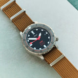 Premium Ribbed Fabric Watch Strap - Coffee