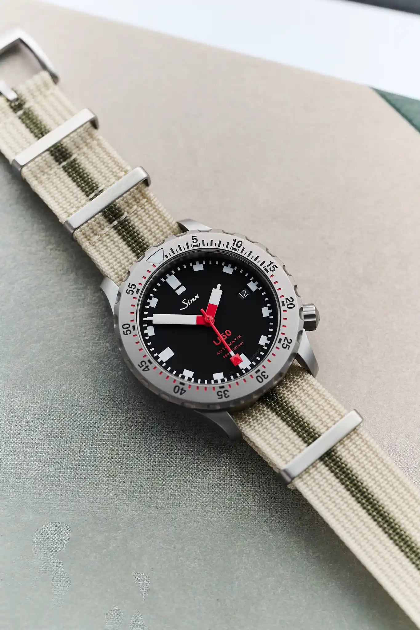 Cloth Over Watch Premium Ribbed Fabric Watch Strap - Cream & Army Green – The Strap Tailor