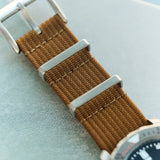 Premium Ribbed Fabric Watch Strap - Coffee