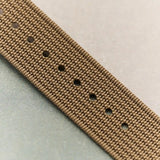 Premium Ribbed Fabric Watch Strap - Mocha