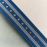 Premium Ribbed Fabric Watch Strap - Navy & Blue Bond