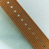 Premium Ribbed Fabric Watch Strap - Coffee