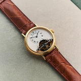 Ostrich Shin Watch Strap Minimal Stitch - Cognac - RTW