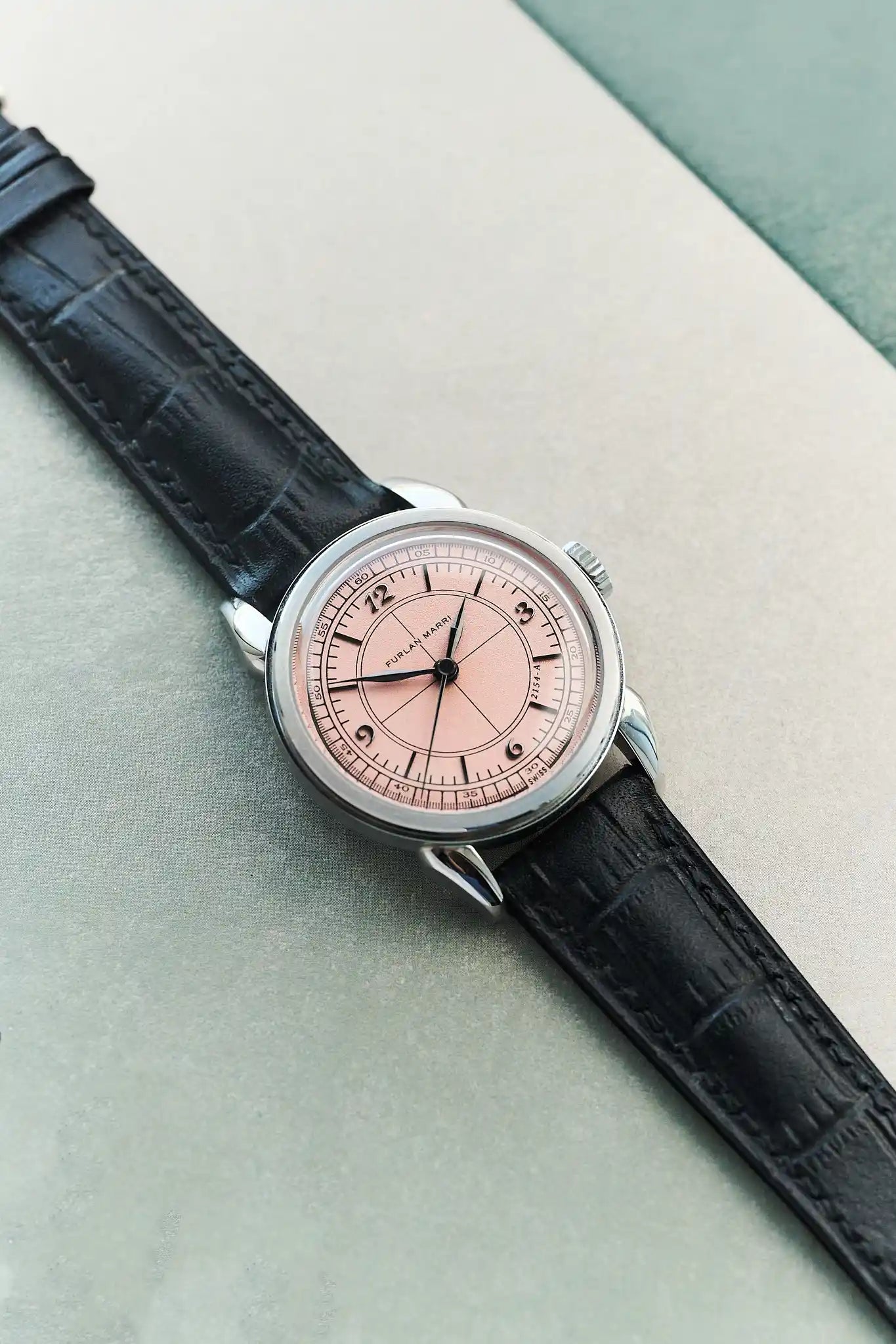 Embossed Crocodile Watch Strap - Black - RTW - The Strap Tailor