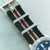 Premium Ribbed Fabric Watch Strap - Black, Khaki & Burgundy