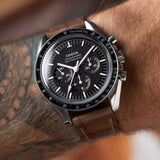 Embossed Crocodile Watch Strap - Dark Brown Buttero