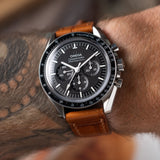 Embossed Crocodile Watch Strap - Light Brown Buttero