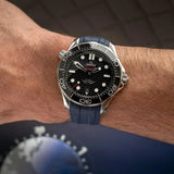 Omega Seamaster 300 Deployant Rubber Strap - Navy Blue