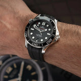 Omega Seamaster 300 Deployant Rubber Strap - Black