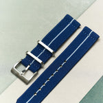 FieldFlex - Two Piece Nylon Strap, Navy & White - The Strap Tailor
