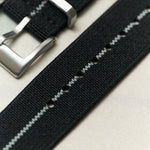 FieldFlex - Two Piece Nylon Strap, Black & Grey - The Strap Tailor