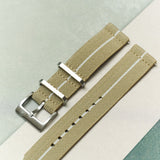 FieldFlex - Two Piece Nylon Strap, Sand & White - The Strap Tailor