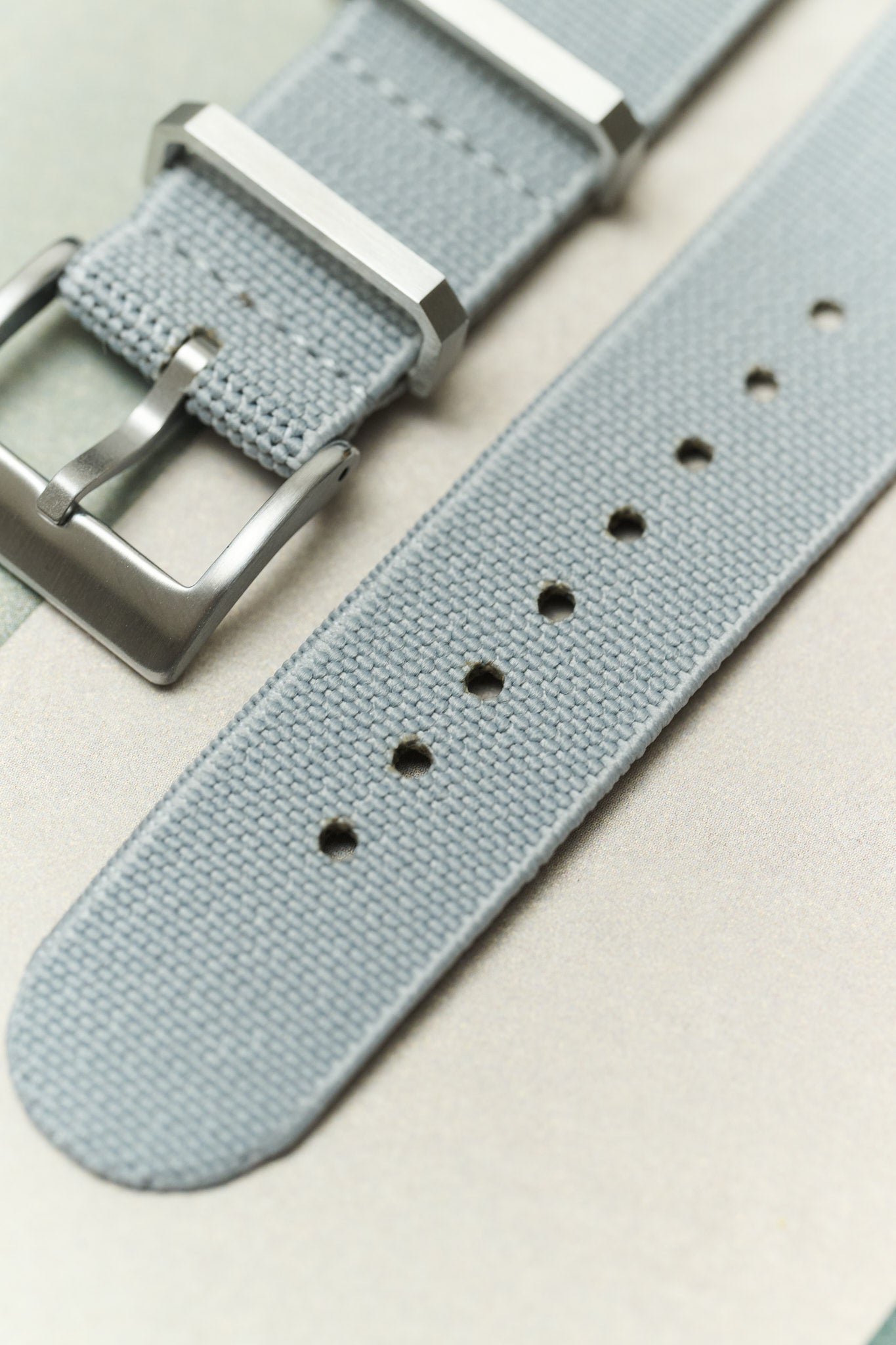 FieldFlex - Two Piece Nylon Strap, Grey - The Strap Tailor