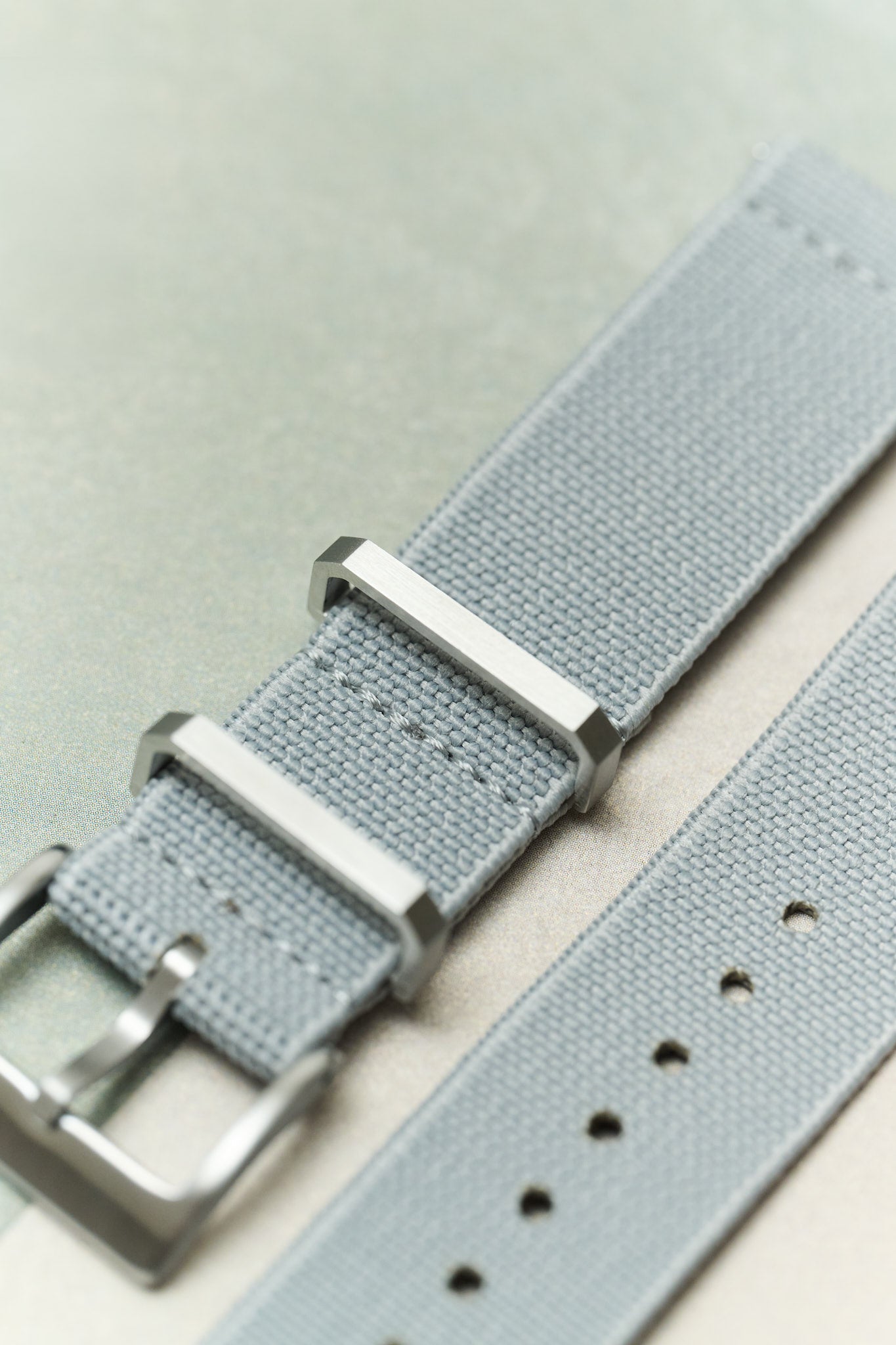 FieldFlex - Two Piece Nylon Strap, Grey - The Strap Tailor