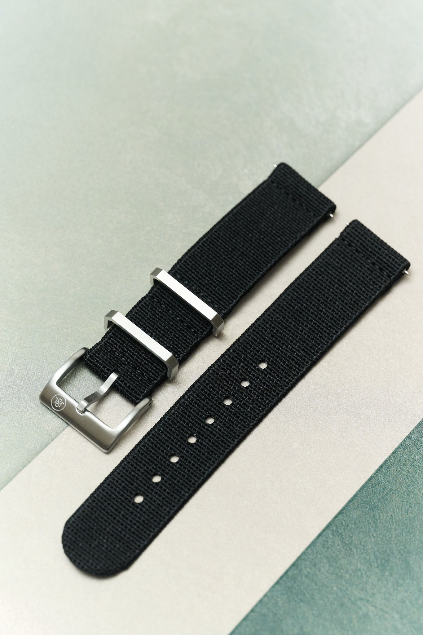 FieldFlex - Two Piece Nylon Strap, Black - The Strap Tailor