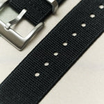 FieldFlex - Two Piece Nylon Strap, Black - The Strap Tailor