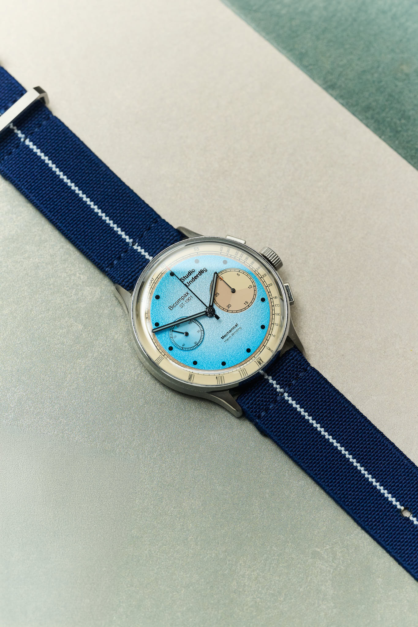 FieldFlex - Two Piece Nylon Strap, Navy & White - The Strap Tailor