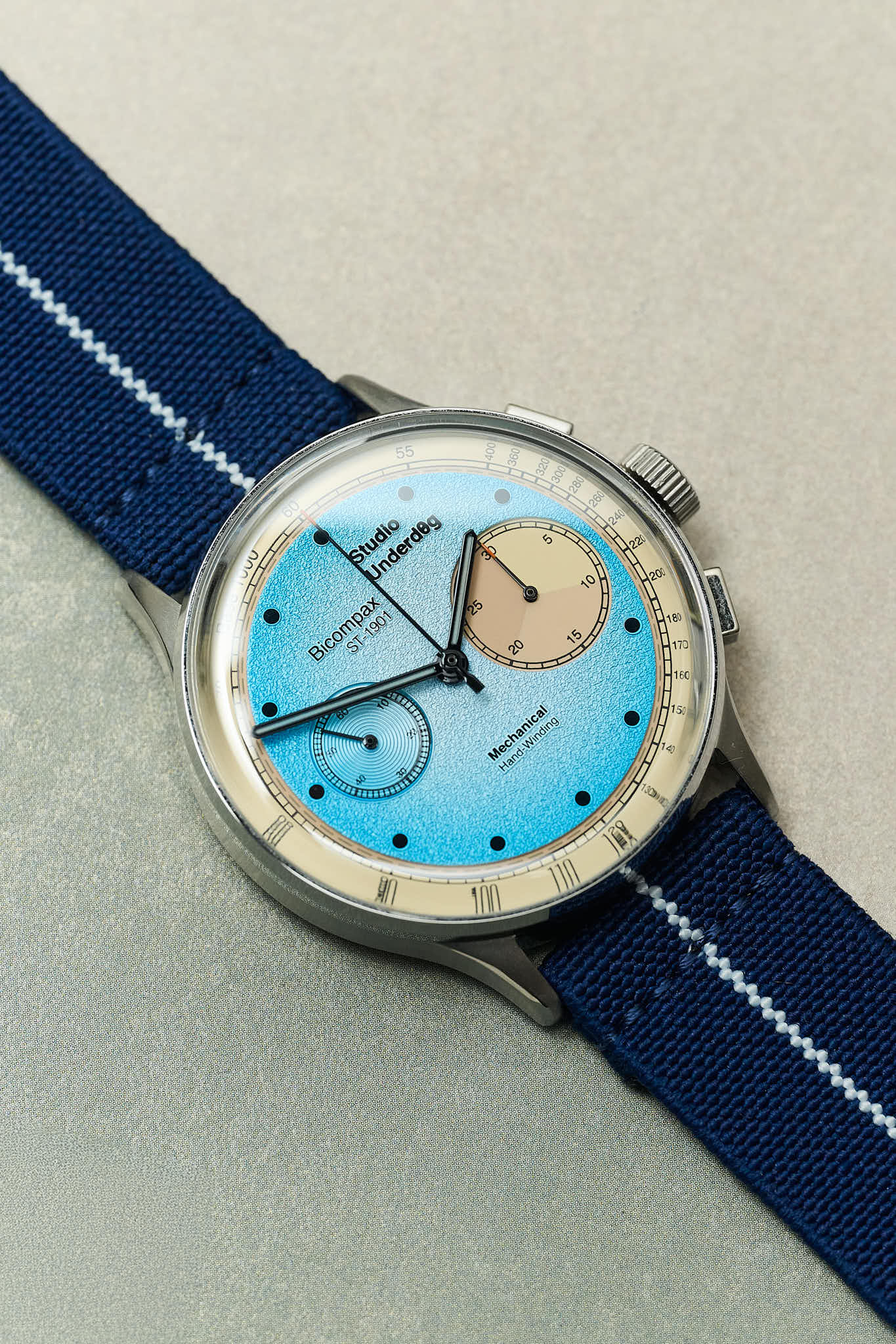 FieldFlex - Two Piece Nylon Strap, Navy & White - The Strap Tailor