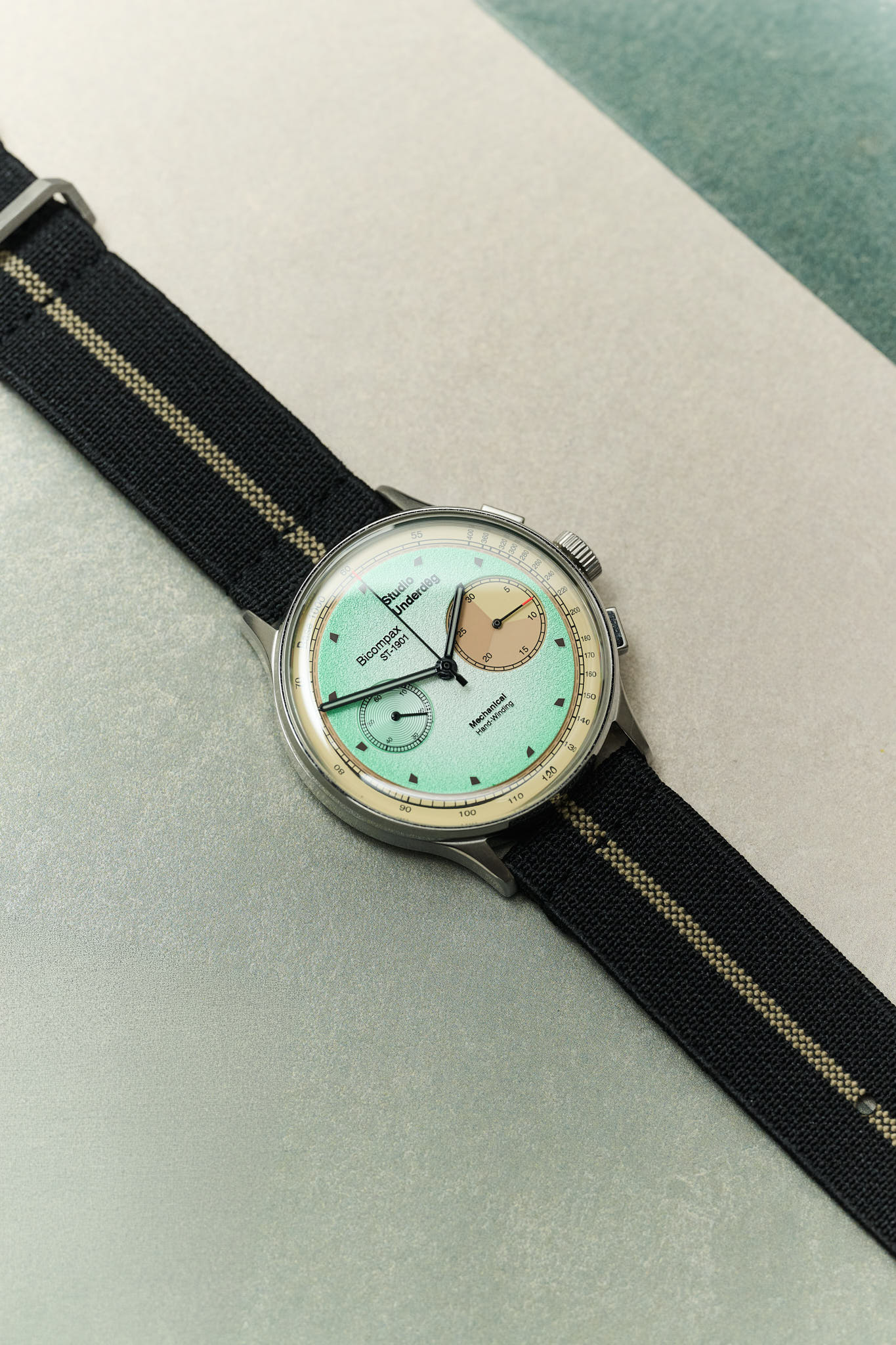 FieldFlex - Two Piece Nylon Strap, Black & Khaki - The Strap Tailor