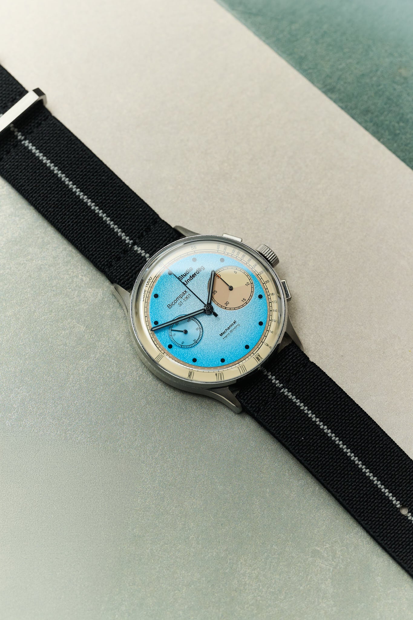 FieldFlex - Two Piece Nylon Strap, Black & Grey - The Strap Tailor