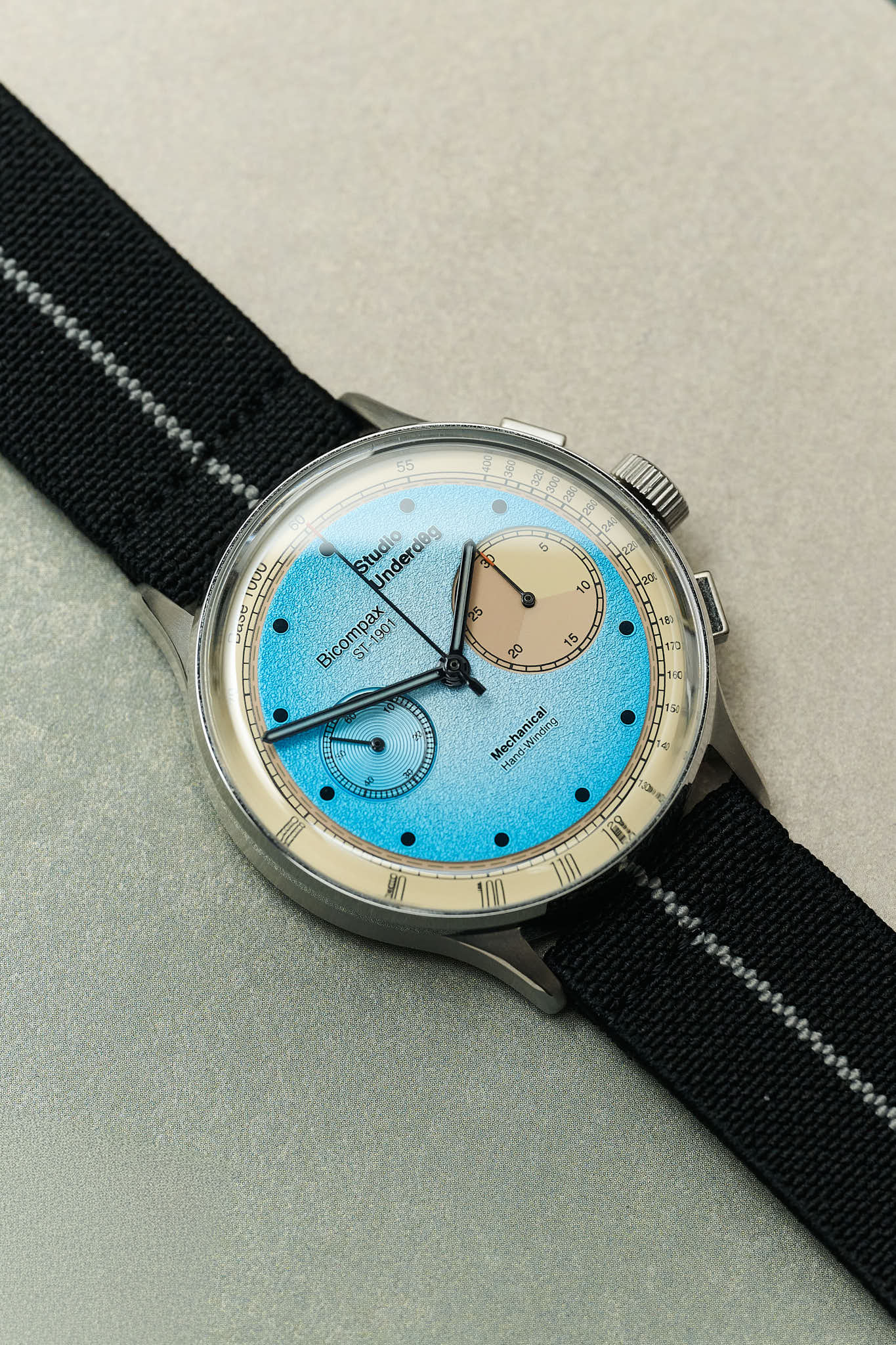 FieldFlex - Two Piece Nylon Strap, Black & Grey - The Strap Tailor