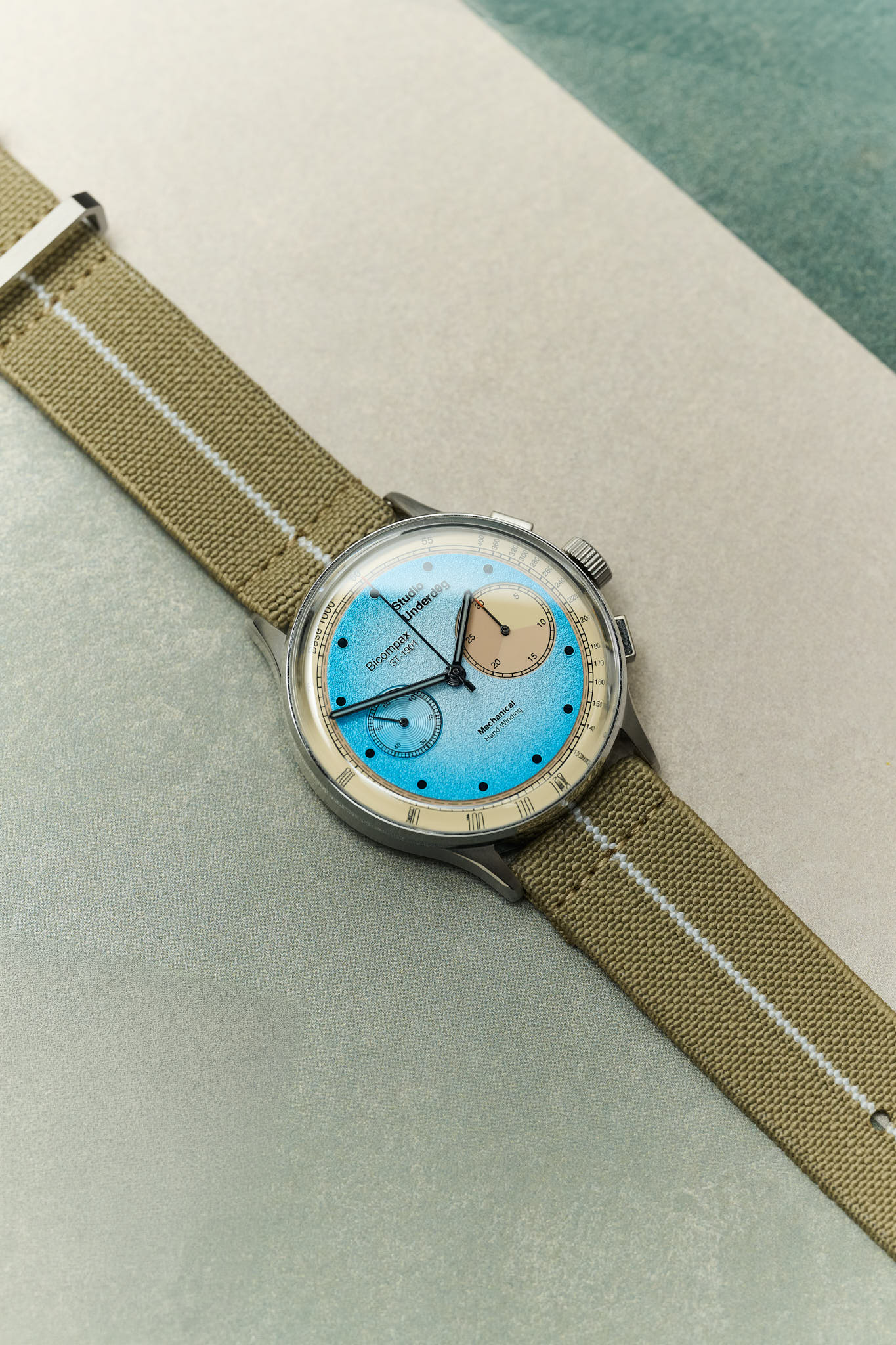 FieldFlex - Two Piece Nylon Strap, Sand & White - The Strap Tailor