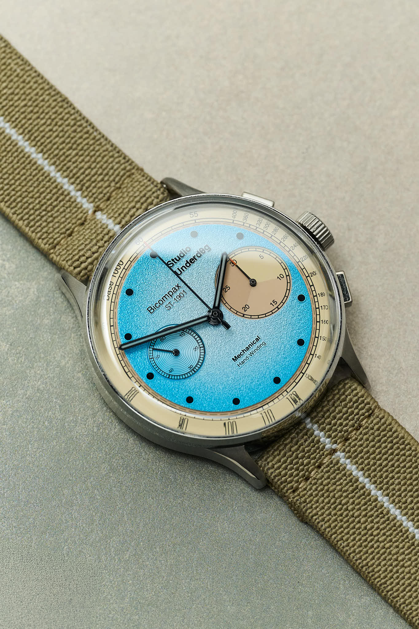 FieldFlex - Two Piece Nylon Strap, Sand & White - The Strap Tailor