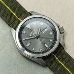 FieldFlex - Two Piece Nylon Strap, Olive & Yellow - The Strap Tailor